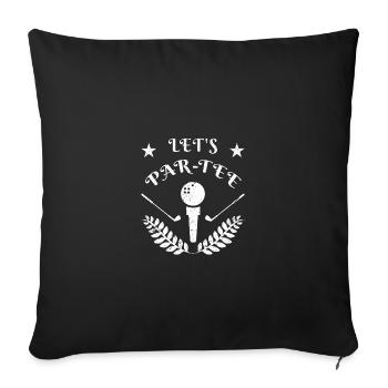 Golf Golfers Golfers - Sofa pillowcase 17,3'' x 17,3'' (45 x 45 cm) - black - Front