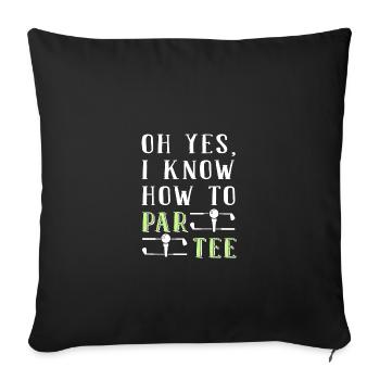 Golf Golfers Golfers - Sofa pillowcase 17,3'' x 17,3'' (45 x 45 cm) - black - Front