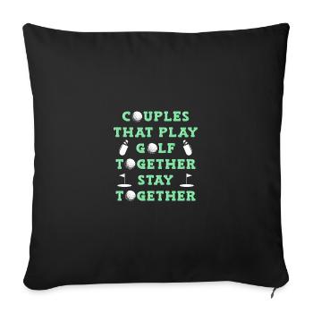 Golf Golfers Golfers - Sofa pillowcase 17,3'' x 17,3'' (45 x 45 cm) - black - Front