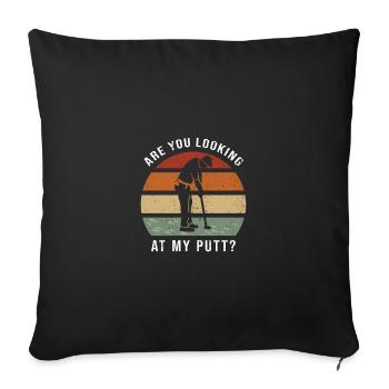 Golf Golfers Golfers - Sofa pillowcase 17,3'' x 17,3'' (45 x 45 cm) - black - Front