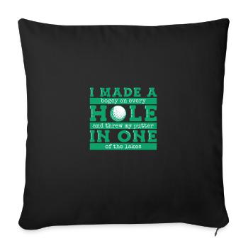 Golf Golfers Golfers - Sofa pillowcase 17,3'' x 17,3'' (45 x 45 cm) - black - Front