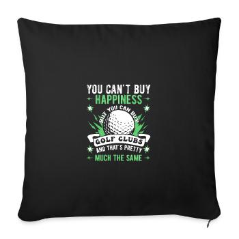 Golf Golfeurs Golfeurs - Housse de coussin décorative 45 x 45 cm - noir - Devant