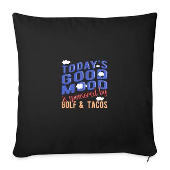 Golf Golfers Golfers - Sofa pillowcase 17,3'' x 17,3'' (45 x 45 cm) - black - Front