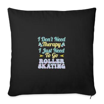 Roller Skating Inline Skating Inline Skates - Sofa pillowcase 17,3'' x 17,3'' (45 x 45 cm) - black - Front