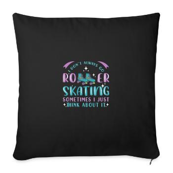 Roller Skating Inline Skating Inline Skates - Sofa pillowcase 17,3'' x 17,3'' (45 x 45 cm) - black - Front