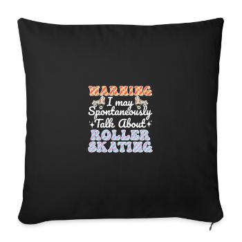 Roller Skating Inline Skating Inline Skates - Sofa pillowcase 17,3'' x 17,3'' (45 x 45 cm) - black - Front