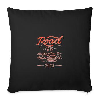 Road Trip - Sofakissenbezug 45 x 45 cm - Schwarz - Vorne