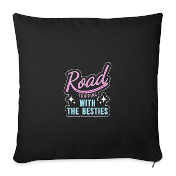 Road Trip - Sofakissenbezug 45 x 45 cm - Schwarz - Vorne