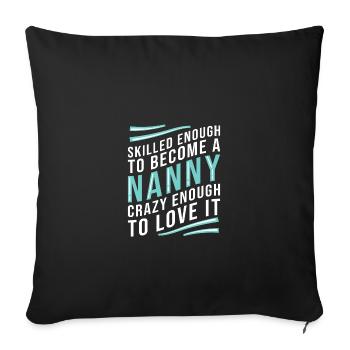 Nanny Babysitter Childminder - Sofa pillowcase 17,3'' x 17,3'' (45 x 45 cm) - black - Front