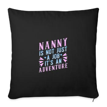Nanny Babysitter Childminder - Sofa pillowcase 17,3'' x 17,3'' (45 x 45 cm) - black - Front