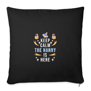 Nanny Babysitter Childminder - Sofa pillowcase 17,3'' x 17,3'' (45 x 45 cm) - black - Front