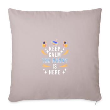 Nanny Babysitter Childminder - Sofa pillowcase 17,3'' x 17,3'' (45 x 45 cm) - light taupe - Front