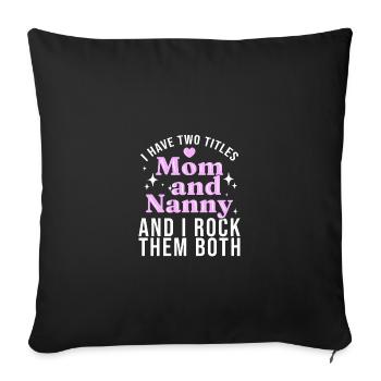 Nanny Babysitter Childminder - Sofa pillowcase 17,3'' x 17,3'' (45 x 45 cm) - black - Front