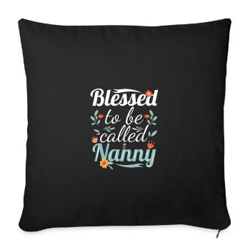 Nanny Babysitter Childminder - Sofa pillowcase 17,3'' x 17,3'' (45 x 45 cm) - black - Front