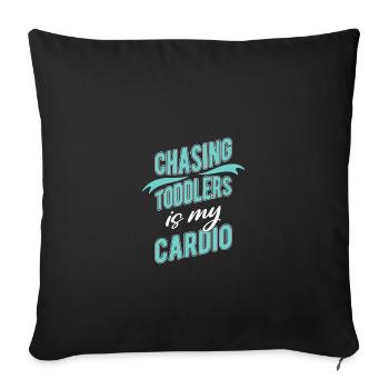Nanny Babysitter Childminder - Sofa pillowcase 17,3'' x 17,3'' (45 x 45 cm) - black - Front