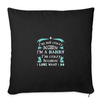 Nanny Babysitter Childminder - Sofa pillowcase 17,3'' x 17,3'' (45 x 45 cm) - black - Front