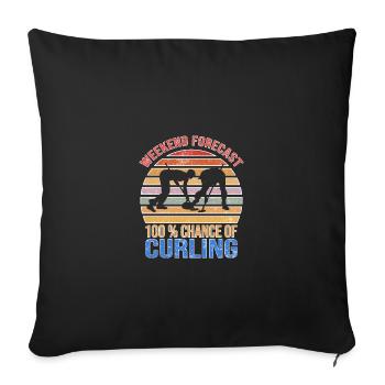 Curling - Sofa pillowcase 17,3'' x 17,3'' (45 x 45 cm) - black - Front