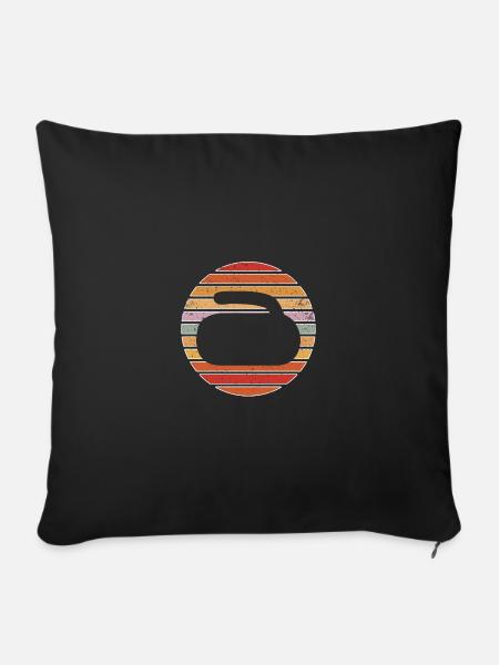 Curling - Sofakissenbezug 45 x 45 cm - Schwarz