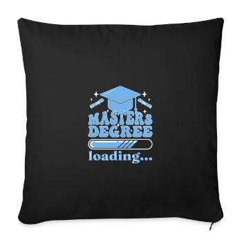 Master's degree University - Sofa pillowcase 17,3'' x 17,3'' (45 x 45 cm) - black - Front
