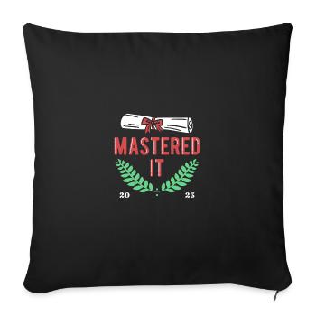 Master Université - Housse de coussin décorative 45 x 45 cm - noir - Devant