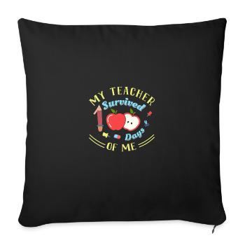 100 Days Of School - Sofa pillowcase 17,3'' x 17,3'' (45 x 45 cm) - black - Front