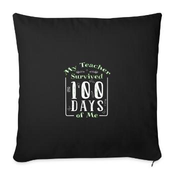 100 Days Of School - Sofa pillowcase 17,3'' x 17,3'' (45 x 45 cm) - black - Front