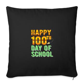 100 Days Of School - Sofa pillowcase 17,3'' x 17,3'' (45 x 45 cm) - black - Front