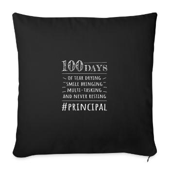 100 Days Of School - Sofa pillowcase 17,3'' x 17,3'' (45 x 45 cm) - black - Front