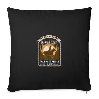 Team Roping - Sofakissenbezug 45 x 45 cm - Schwarz - Vorne