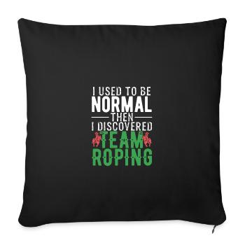 Team Roping - Sofakissenbezug 45 x 45 cm - Schwarz - Vorne