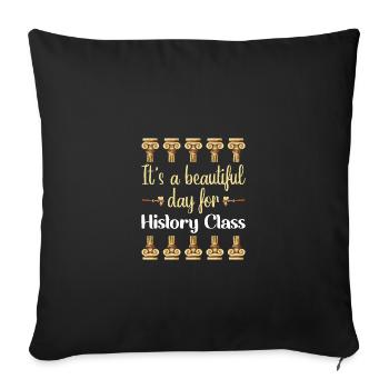 History teacher - Sofa pillowcase 17,3'' x 17,3'' (45 x 45 cm) - black - Front