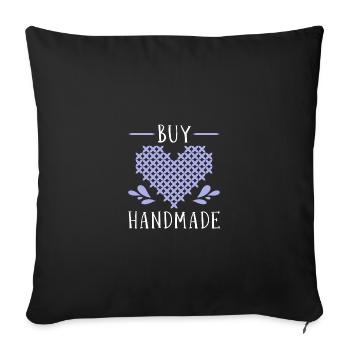 Cross Stitch Cross Stitch Embroidery - Sofa pillowcase 17,3'' x 17,3'' (45 x 45 cm) - black - Front