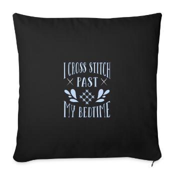 Cross Stitch Cross Stitch Embroidery - Sofa pillowcase 17,3'' x 17,3'' (45 x 45 cm) - black - Front