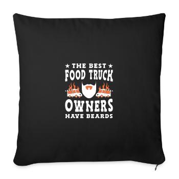 Food Truck Streetfood - Housse de coussin décorative 45 x 45 cm - noir - Devant