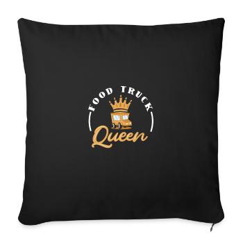 Food Truck Streetfood - Housse de coussin décorative 45 x 45 cm - noir - Devant