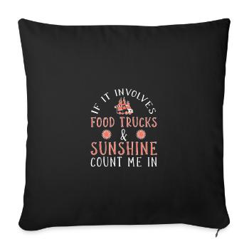 Food Truck Streetfood - Housse de coussin décorative 45 x 45 cm - noir - Devant