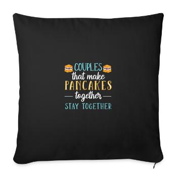 Crêpe - Housse de coussin décorative 45 x 45 cm - noir - Devant