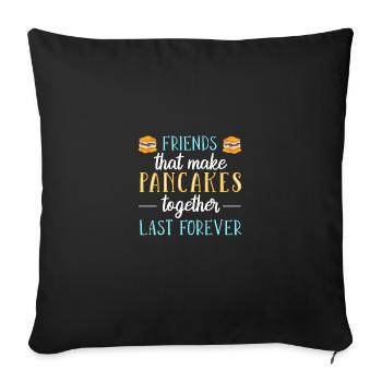 Crêpe - Housse de coussin décorative 45 x 45 cm - noir - Devant