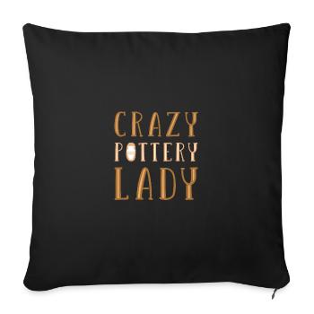 Poterie Céramique Poterie - Housse de coussin décorative 45 x 45 cm - noir - Devant