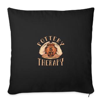 Poterie Céramique Poterie - Housse de coussin décorative 45 x 45 cm - noir - Devant