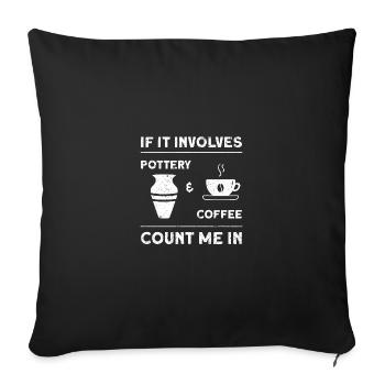 Poterie Céramique Poterie - Housse de coussin décorative 45 x 45 cm - noir - Devant