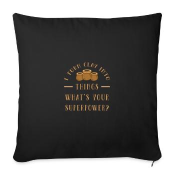 Poterie Céramique Poterie - Housse de coussin décorative 45 x 45 cm - noir - Devant