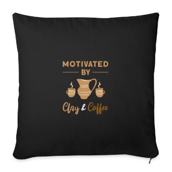 Pottery Pottery Ceramics - Sofa pillowcase 17,3'' x 17,3'' (45 x 45 cm) - black - Front