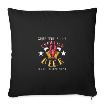 Écrevisse Écrevisse - Housse de coussin décorative 45 x 45 cm - noir - Devant