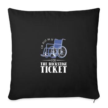 Wheelchair wheelchair users - Sofa pillowcase 17,3'' x 17,3'' (45 x 45 cm) - black - Front