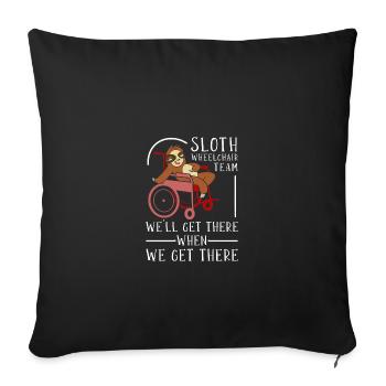 Wheelchair wheelchair access - Sofa pillowcase 17,3'' x 17,3'' (45 x 45 cm) - black - Front
