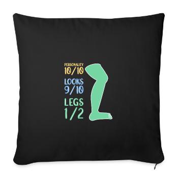 Wheelchair wheelchair access - Sofa pillowcase 17,3'' x 17,3'' (45 x 45 cm) - black - Front