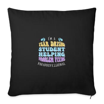Paraprofessionnel - Housse de coussin décorative 45 x 45 cm - noir - Devant