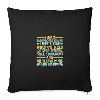 Paraprofessionnel - Housse de coussin décorative 45 x 45 cm - noir - Devant