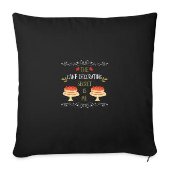 Gâteaux cuisiniers Baker Chef pâtissier - Housse de coussin décorative 45 x 45 cm - noir - Devant